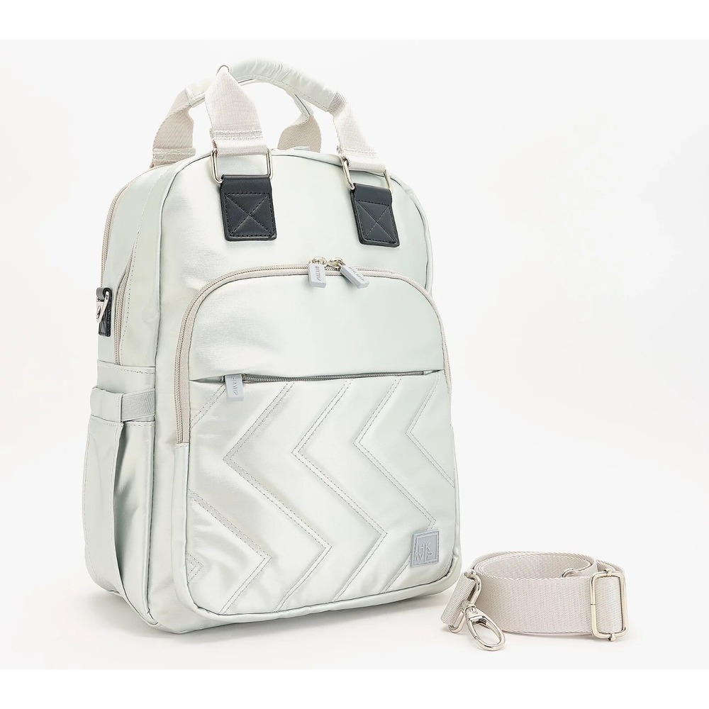 IHKWIP Convertible Everyday Explorer Backpack Metallic Silver Bag A629775